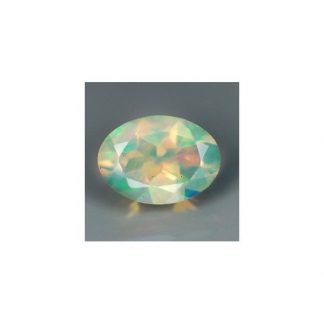 0.41 ct Natural ethiopian Opal loose gemstone with opalescence and oval cut-536
