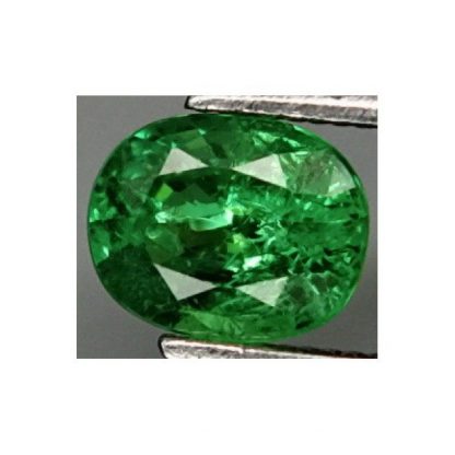 0.73 ct. Natural green Garnet Tsavorite loose gemstone oval cut-694
