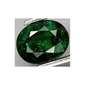 0.75 ct. Natural dark green Garnet Tsavorite loose gemstone oval cut-695