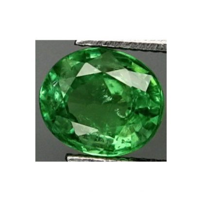 0.76 ct. Natural bright green Garnet Tsavorite loose gemstone oval cut-700