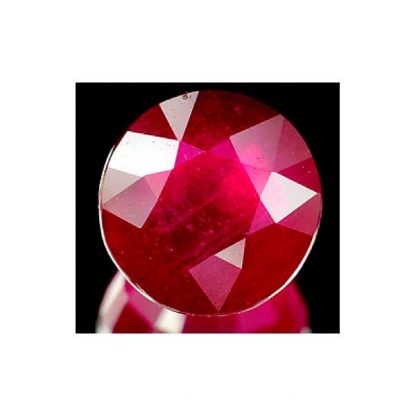 3.31 ct. Natural red Ruby loose gemstone round cut-702