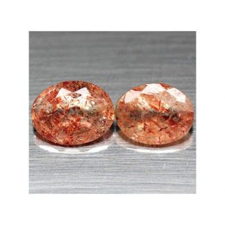 3.23 Ct. Natural orange confetti Sunstone gemstone pair-1006