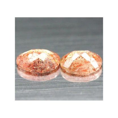 3.23 Ct. Natural orange confetti Sunstone gemstone pair-1007