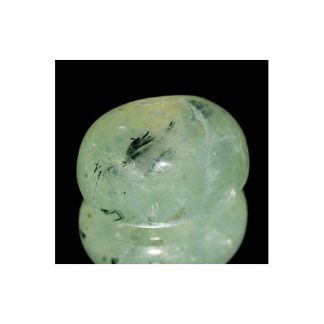 18.08 ct Natural green Prehnite loose gemstone with black needle inclusions-1032