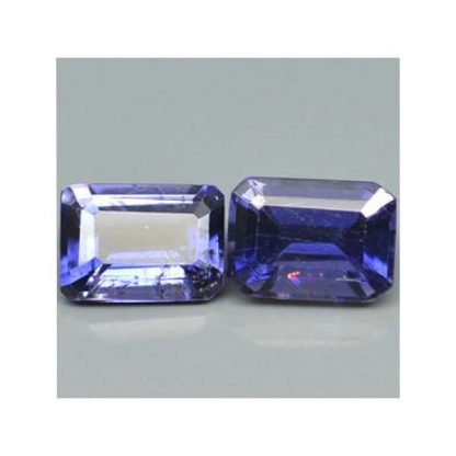 1.98 ct Natural purplish blue Iolite gemstone pair-1248