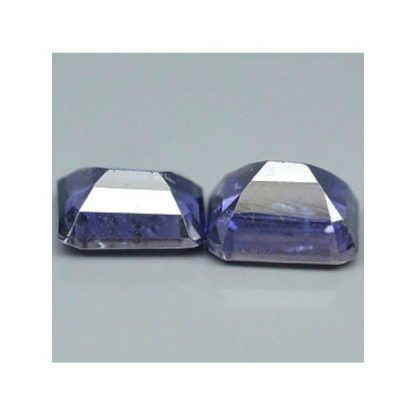 1.98 ct Natural purplish blue Iolite gemstone pair-1249