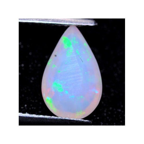 AAA 3 Carat 100% Natural Ethiopian Opal February Birthstone Purple Blue Opal Pear Shape Welo Fire Opal Ethiopian Opal Gemstone Cabochon