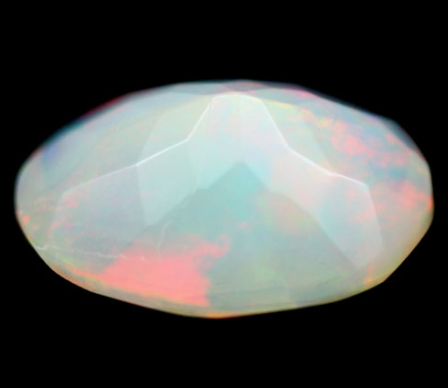 Natural  Ethiopian Opal Faceted Oval Fire 1.50 Carat 1 Piece Healing Gemstone